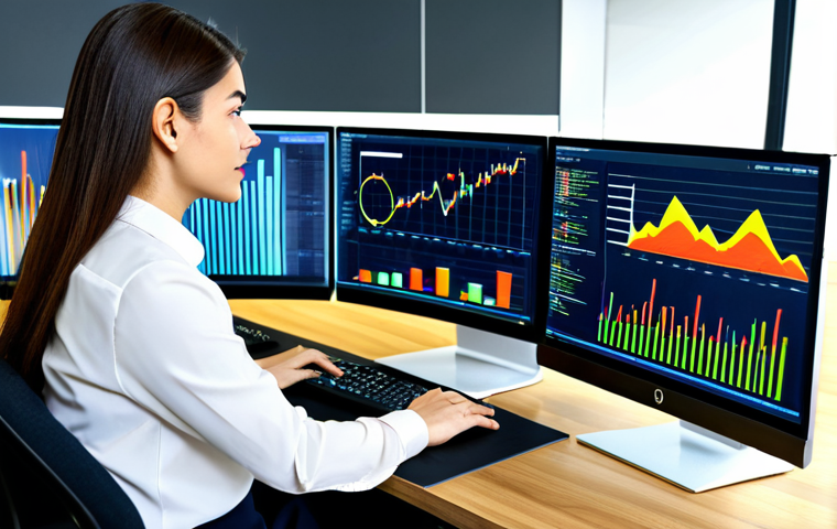 Financial Analysis in a Modern Setting**
"A professional CPA analyzing financial statements in a bright, modern office. She is wearing a fully clothed, modest business suit. Multiple monitors display charts and graphs. The atmosphere is clean and organized. Safe for work, appropriate content, perfect anatomy, natural proportions, professional, high quality, well-formed hands, proper finger count."
**