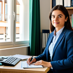 Experienced Accountant in Modern Office**

"A confident and experienced accountant in a modern, sunlit office in Lisbon, Portugal. She is wearing a professional, modest business suit, working at a computer. Bookshelves and financial charts are visible in the background. Fully clothed, appropriate attire, safe for work, perfect anatomy, natural proportions, professional photography, high quality. Family-friendly."

**