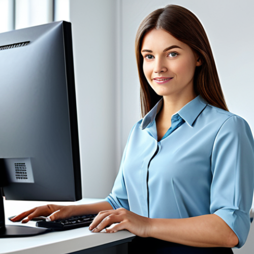 Home 9 CPA 모의고사 활용 전략 - Professional Accountant**
"A professional accountant in a well-lit, modern office, fully clothed in...