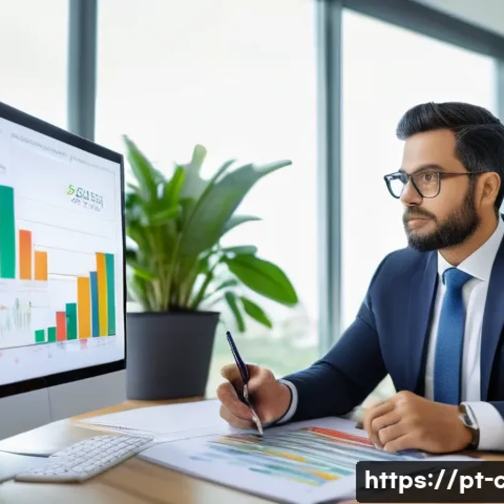 CPA 자격증으로 가능한 업종 - A professional CPA consultant in a modern Brazilian corporate office, wearing smart business attire,...