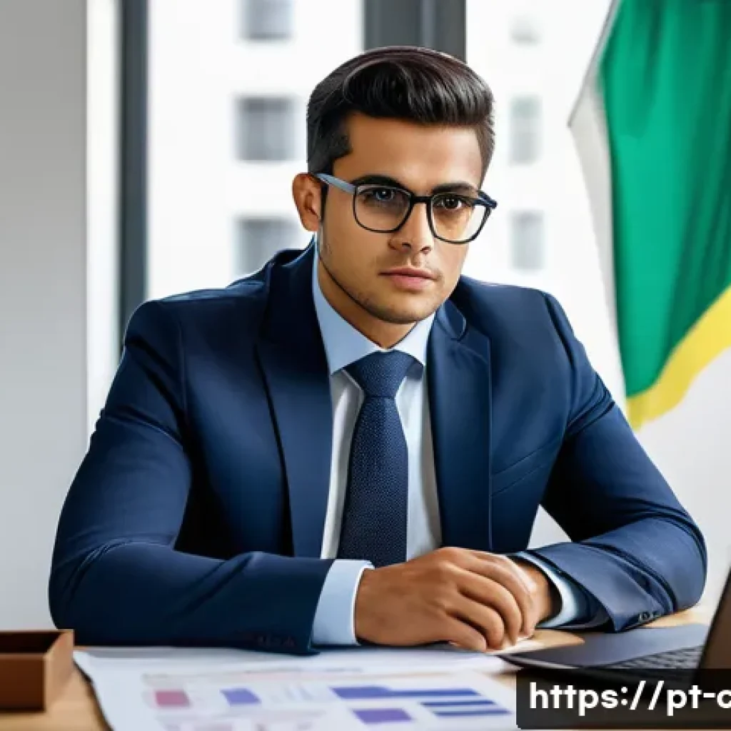 공인회계사와 윤리적 딜레마 - A professional accountant in a modern Brazilian office environment, wearing business attire and glas...