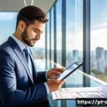 Home 18 공인회계사로서의 윤리적 책임 - A professional accountant in a modern Brazilian office setting, dressed in smart business attire wit...